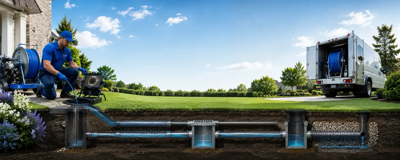Outdoor drain cleaning information for Buckingham, PA